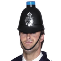 blue light police helmet