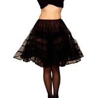 black knee length petticoat