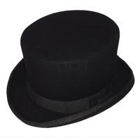 Black 100% Wool Felt Top Hat S - 55cm
