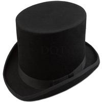 black 100 wool felt top hat extra tall 20cm l 59cm
