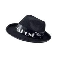 Black Felt Al Capone Gangster Hat