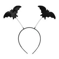 black sequin halloween bat boppers