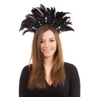 Black Feather Carnival Headdress