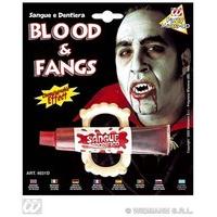 Blood Tubes With Fangs Accessory For Fancy Dress