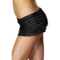 Black Ladies Ruffles Lace Panties