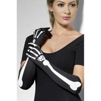 Black Ladies Skeleton Gloves