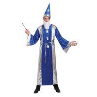 Blue Men\'s Magican Robe & Hat Costume