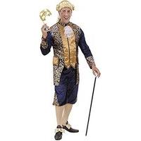 Blue Marquis Costume Large For Medieval Royalty Middle Ages Fancy Dress