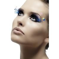 Blue Neon Smiffy\'s Feather Plume Eyelashes