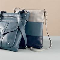 Blue Tricolour Cross­body Bag