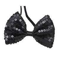 Black Sequin Bow Ties Accessory For Fancy Dress