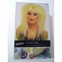 Blonde Ladies Crimp Wig With Fringe