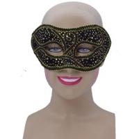 black gold spotted eye mask
