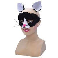 black white cat mask ears