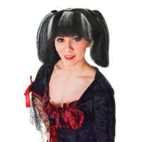 Black & White Streaked Ladies Steampunk Wig