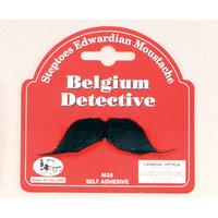 Black Belgium Detective Stick-on Moustache