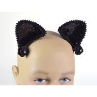 Black Cat Ears On Hair Clip