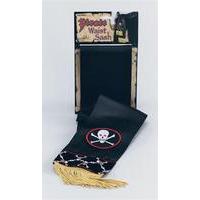 black deluxe pirate waist sash