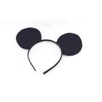 Black Felt Mouse Ears On Headband