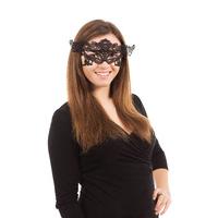Black Lace Eyemask With Ribbon Tie