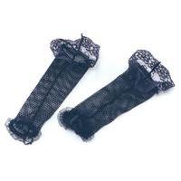 Black Lace Fishnet Gloves