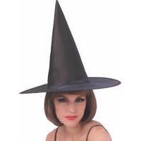 Black Ladies Satin Witch Hat