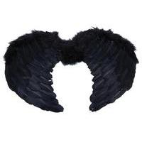 black mini feather halloween wings