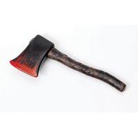 black plastic bloody halloween axe