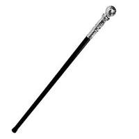 Black Plastic Cane With Silver Ball Handle