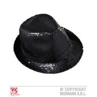 Black Sequinned Fancy Dress Hat