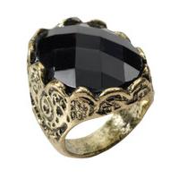 Black Stone Ring Costume Jewellery