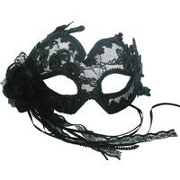 Black Transparent Flowery Eye Mask