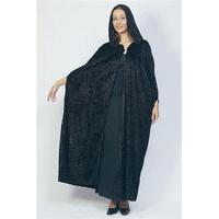 Black Ladies Gothic Hooded Velvet Cloak