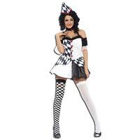 Black & White Ladies Harlequin Costume