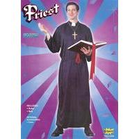 Black Men\'s Priest Vicar Costume