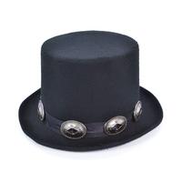 Black Rocker Style Top Hat