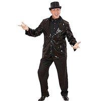 Black Sequin Jacket Costume Large For Grease 50s Rock N Roll Fancy Dress