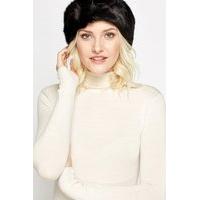 Black Faux Fur Headband