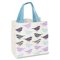 Blue Birds Print - Mini Tote Bag