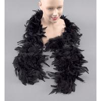 black show girl feather boa