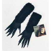 Black Cat Gloves With Claws