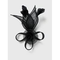 Black Flower Fascinator Clip, Black
