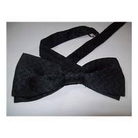 black silky bow tie