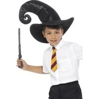 Black Wizard Kit With Tie, Hat & Wand