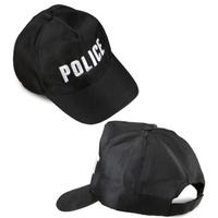 Black Adjustable Police Cap