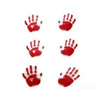 blood red hands gelatin 6 pieces