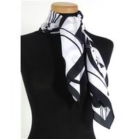 Black and White Art Deco Style Square Scarf