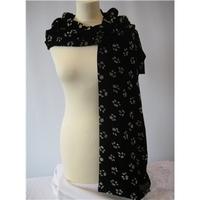 Black velvet paw print scarf by Camilla Ridley London