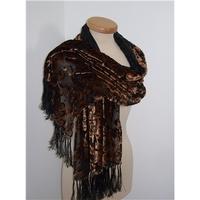 Black/Bronze Velevet Scarf / Wrap