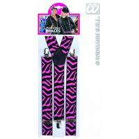 black pink zebra print braces